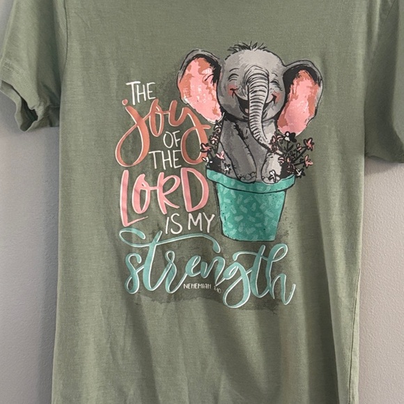 Love Faith Elephant Graphic Women’s T-Shirt - Picture 2 of 4